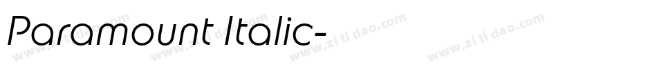 Paramount Italic字体转换